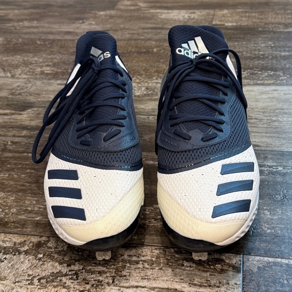 Adidas Icon V Bounce Baseball Cleats Navy White Mens Size 17  Lace Up Sports NEW - Picture 2 of 9